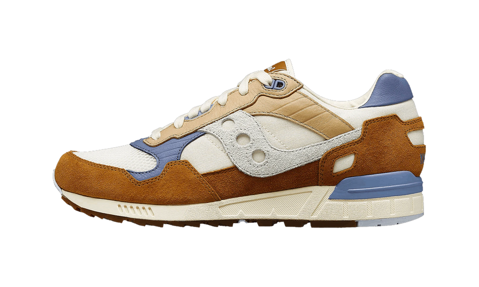 Saucony Shadow 5000 Light Beige Rust S70811-3 SneakerMood Side view, toe pointing left