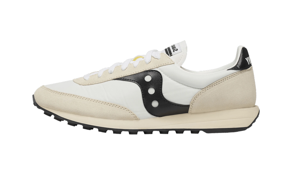 Saucony Trainer 80 White Black S70884-9 SneakerMood Side view, toe pointing left