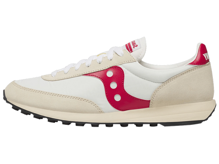Saucony Trainer 80 White Red S70884-10 SneakerMood Side view, toe pointing left