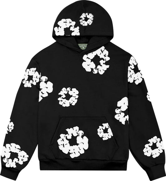 SneakerMood - Denim Tears Cotton Wreath Hoodie Black - Front