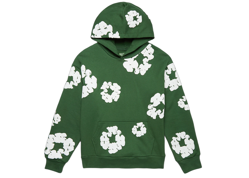 SneakerMood - Denim Tears Cotton Wreath Hoodie Green - Front