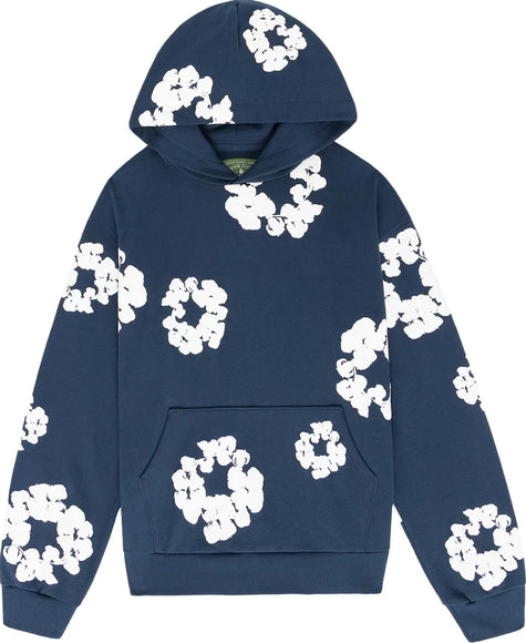 SneakerMood - Denim Tears Cotton Wreath Hoodie Navy - Front