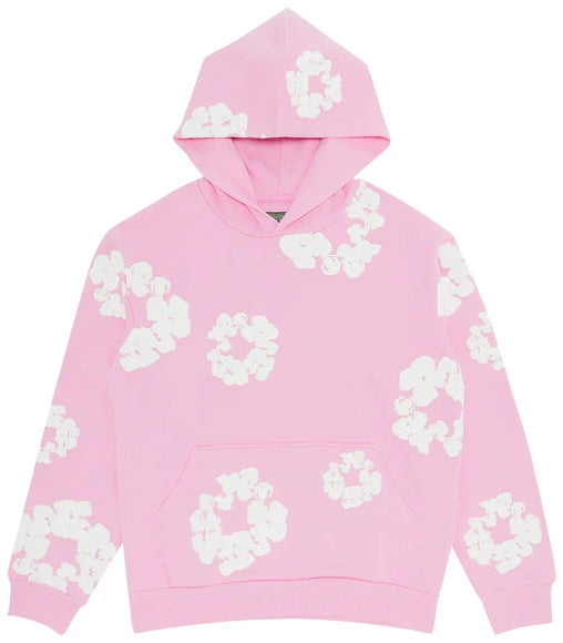 SneakerMood - Denim Tears Cotton Wreath Hoodie Pink - Front