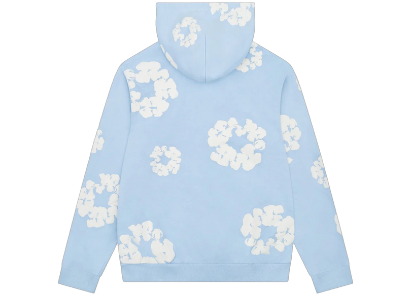 SneakerMood - Denim Tears Cotton Wreath Hoodie Powder Blue - Back
