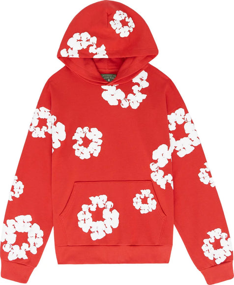 SneakerMood - Denim Tears Cotton Wreath Hoodie Red - Front
