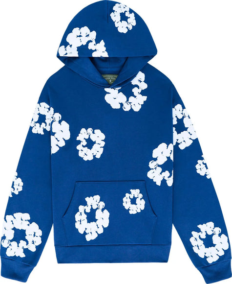 SneakerMood - Denim Tears Cotton Wreath Hoodie Royal Blue - Front