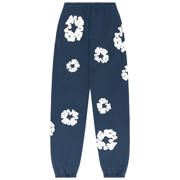 SneakerMood - Denim Tears Cotton Wreath Sweatpants Navy - Front