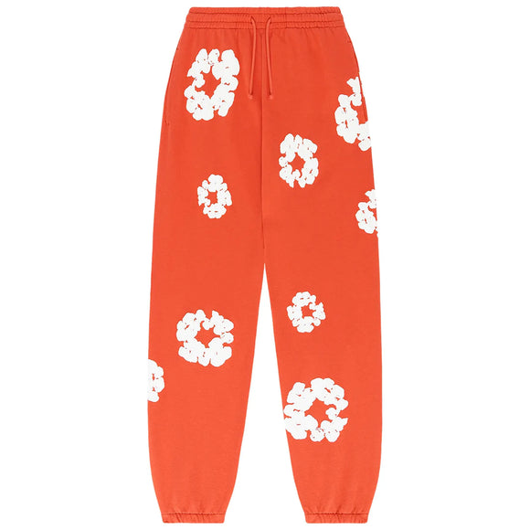 SneakerMood - Denim Tears Cotton Wreath Sweatpants Orange - Front
