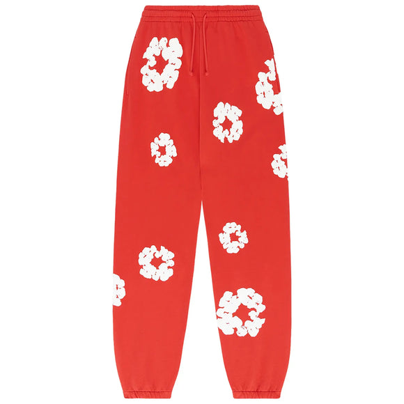 SneakerMood - Denim Tears Cotton Wreath Sweatpants Red - Front