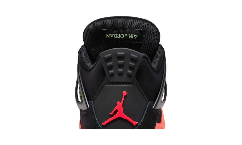 SneakerMood Air Jordan 4 Retro Black Infrared Barely Volt (GS) Back Detail
