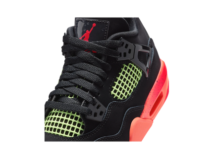 SneakerMood Air Jordan 4 Retro Black Infrared Barely Volt (GS) Front Detail
