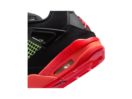 SneakerMood Air Jordan 4 Retro Black Infrared Barely Volt (GS) Heel Detail