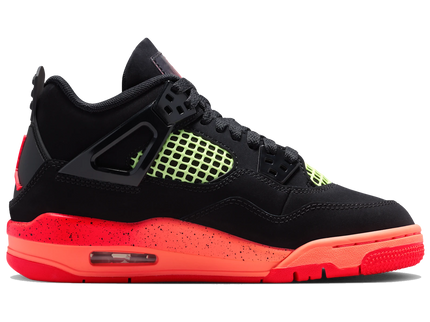 SneakerMood Air Jordan 4 Retro Black Infrared Barely Volt (GS) Side Inner