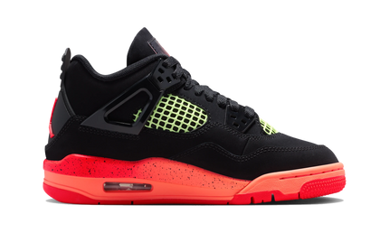 SneakerMood Air Jordan 4 Retro Black Infrared Barely Volt (GS) Side Inner
