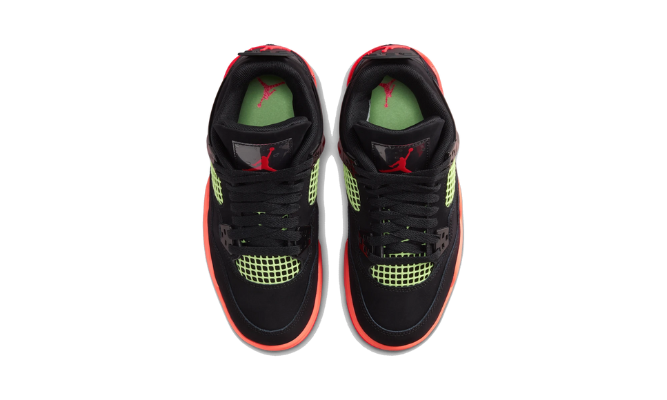 SneakerMood Air Jordan 4 Retro Black Infrared Barely Volt (GS) Top