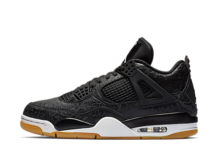 SneakerMood Air Jordan 4 Retro Laser Black Gum Side