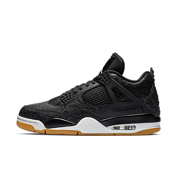 SneakerMood Air Jordan 4 Retro Laser Black Gum Side