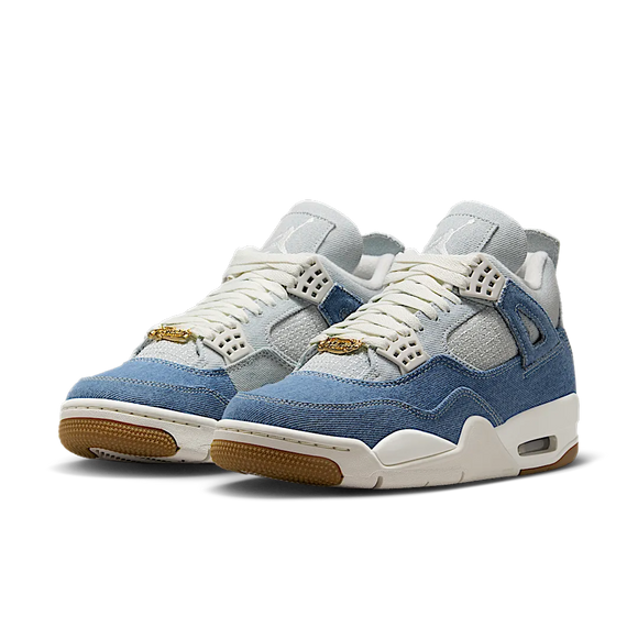 SneakerMood Air Jordan 4 Retro TEX Denim Worn Blue Front