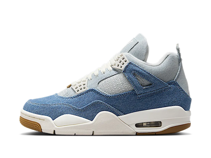 SneakerMood Air Jordan 4 Retro TEX Denim Worn Blue Side