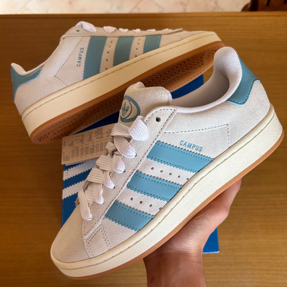 adidas Campus 00s Crystal White Pre loved Blue IF2989 SneakerMood Hand-held shoe view