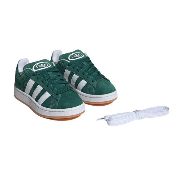 adidas Campus 00s Dark Green White IH7492 SneakerMood Pair front three-quarter view