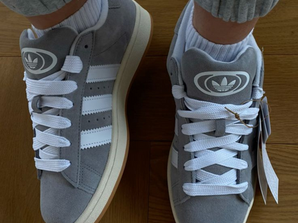 adidas Campus 00s Grey Gum HQ6507 SneakerMood On-foot view