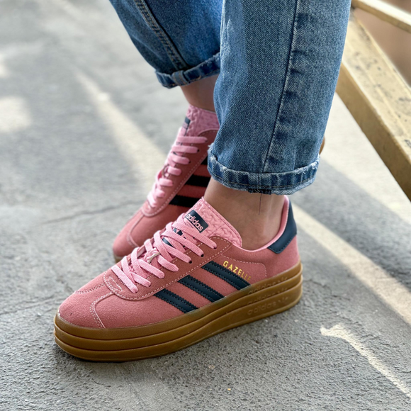 adidas Gazelle Bold Pink Glow wmns H06122 SneakerMood On-foot view