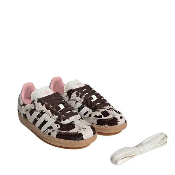 adidas Samba OG Cow Print (Women's) JR1256 SneakerMood Pair front three-quarter view