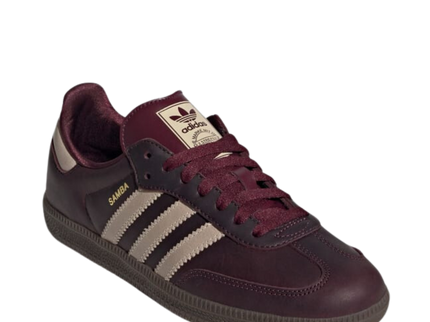 adidas Samba OG W Maroon Crystal Sand IF7004 SneakerMood Front three-quarter view