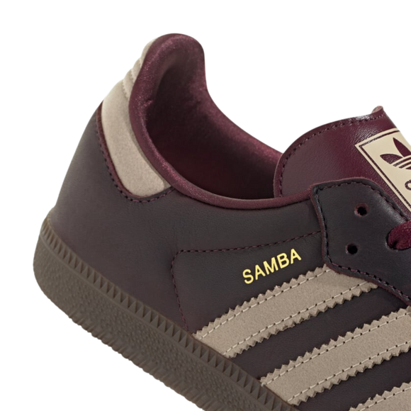 adidas Samba OG W Maroon Crystal Sand IF7004 SneakerMood Heel detail