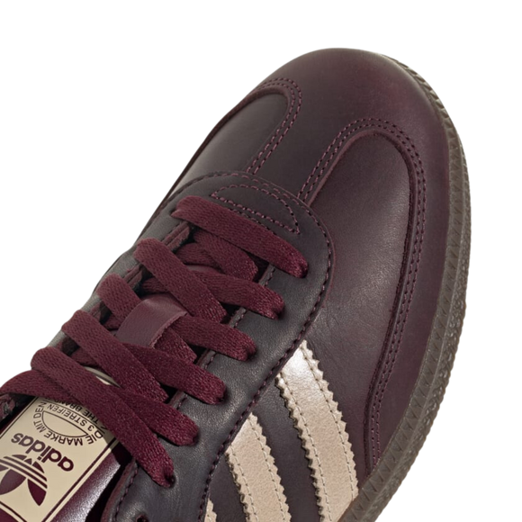 adidas Samba OG W Maroon Crystal Sand IF7004 SneakerMood Upper detail