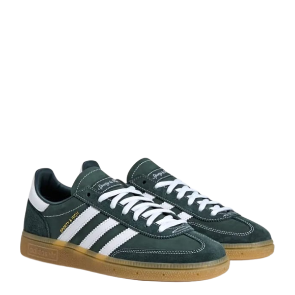 adidas x Sporty & Rich Handball Spezial 'Dark Green' JP7067 SneakerMood Pair front three-quarter view