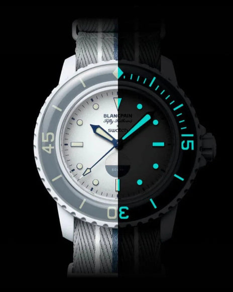 Blancpain x Swatch Scuba Fifty Fathoms Antarctic Ocean – SO35S100 – SneakerMood – 06