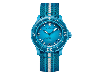 Blancpain x Swatch Scuba Fifty Fathoms Blue Lagoon – SO35L400 – SneakerMood – 01