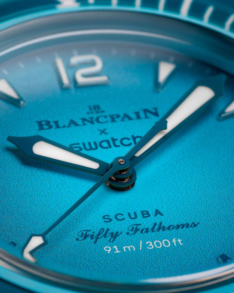 Blancpain x Swatch Scuba Fifty Fathoms Blue Lagoon – SO35L400 – SneakerMood – 02