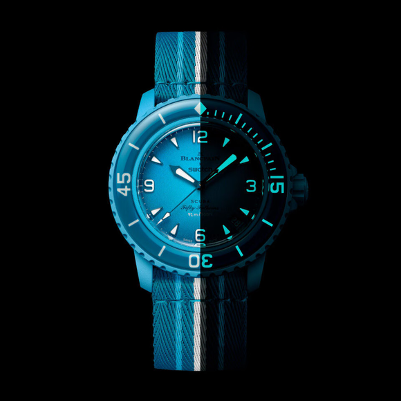Blancpain x Swatch Scuba Fifty Fathoms Blue Lagoon – SO35L400 – SneakerMood – 05