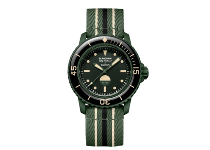 Blancpain x Swatch Scuba Fifty Fathoms Green Abyss – SO35G100 – SneakerMood – 01