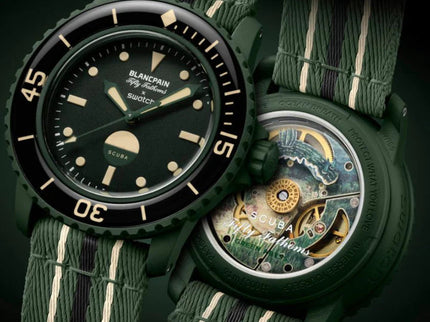 Blancpain x Swatch Scuba Fifty Fathoms Green Abyss – SO35G100 – SneakerMood – 02
