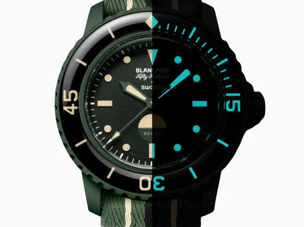 Blancpain x Swatch Scuba Fifty Fathoms Green Abyss – SO35G100 – SneakerMood – 04