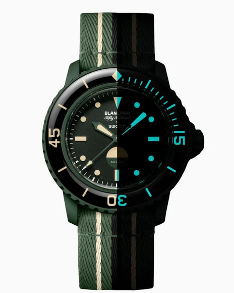 Blancpain x Swatch Scuba Fifty Fathoms Green Abyss – SO35G100 – SneakerMood – 04