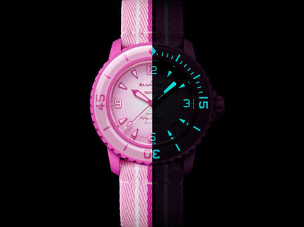 Blancpain x Swatch Scuba Fifty Fathoms Pink Ocean – SO35P400 – SneakerMood – 02