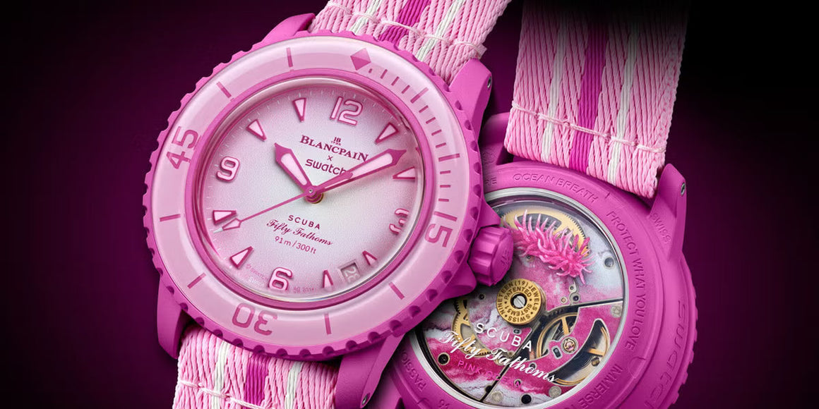 Blancpain x Swatch Scuba Fifty Fathoms Pink Ocean – SO35P400 – SneakerMood – 03