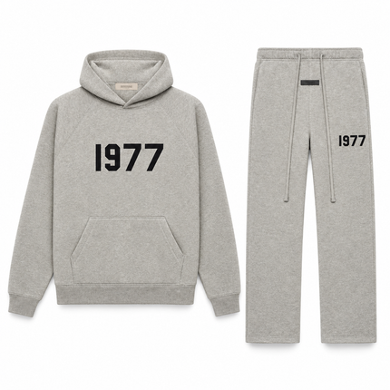 Essentials 1977 Dark Oatmeal Relaxed Winter Set Complete Outfit SneakerMood