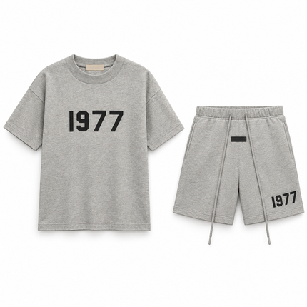 Essentials 1977 Dark Oatmeal Summer Set Complete Outfit SneakerMood