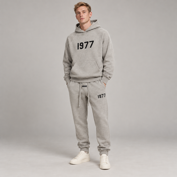 Essentials 1977 Dark Oatmeal Winter Set Studio Model SneakerMood