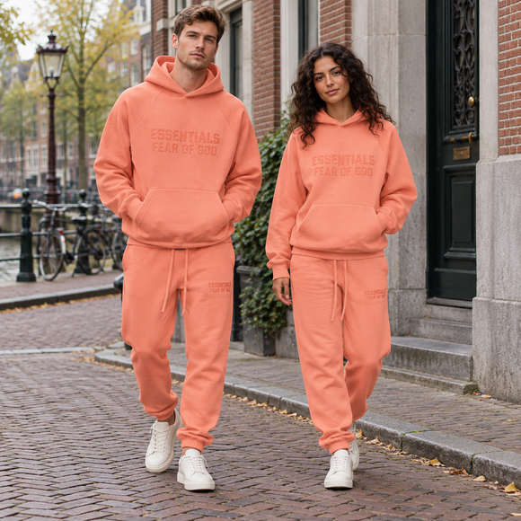 Essentials Coral Winter Set Streetwear Couple SneakerMood