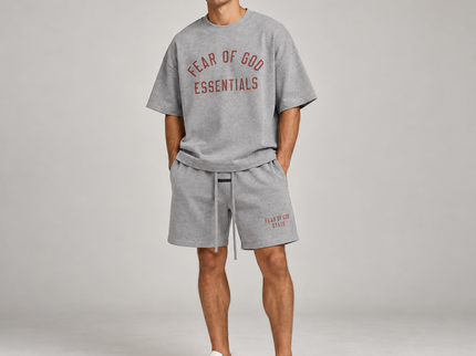Essentials Dark Heather Summer Set Studio Model SneakerMood
