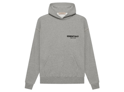 Essentials Dark Oatmeal Hoodie Front SneakerMood