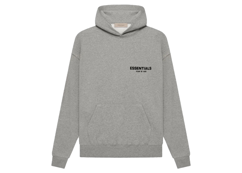 Essentials Dark Oatmeal Hoodie Front SneakerMood