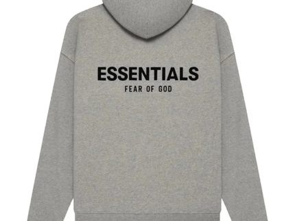 Essentials Dark Oatmeal Hoodie Enfant – vue de dos – SneakerMood